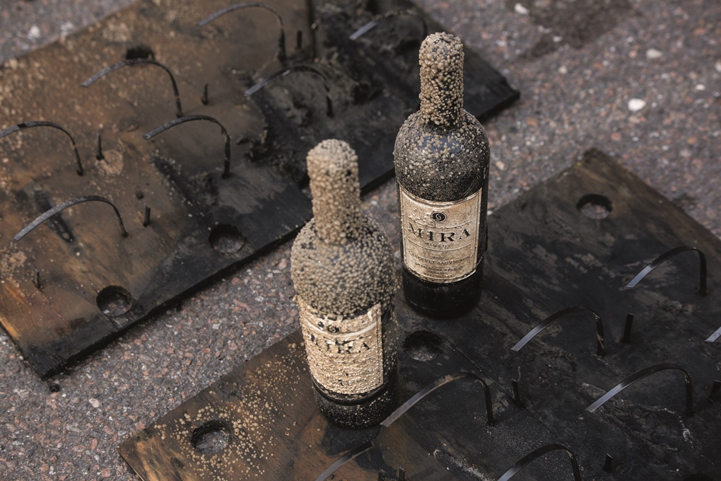 Wine aged underwater by California's Mira Winery.