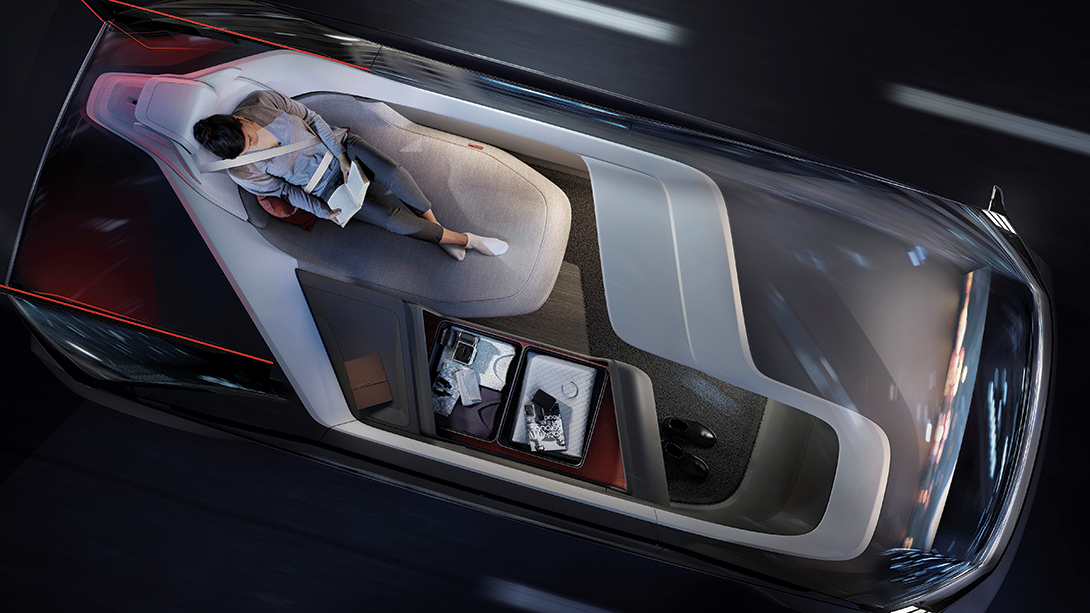 Volvo have plans for their 360c driverless car.