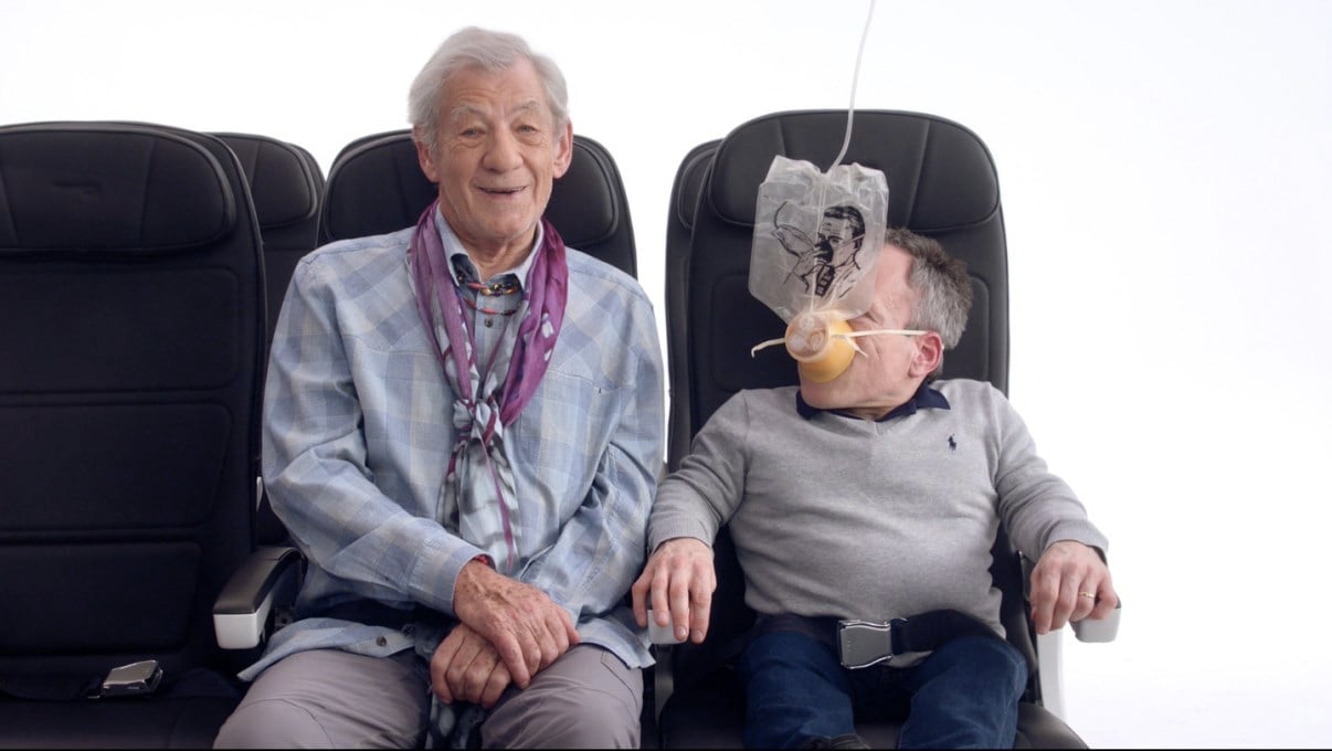 British Airways video with Ian McKellan and Warwick Davis.