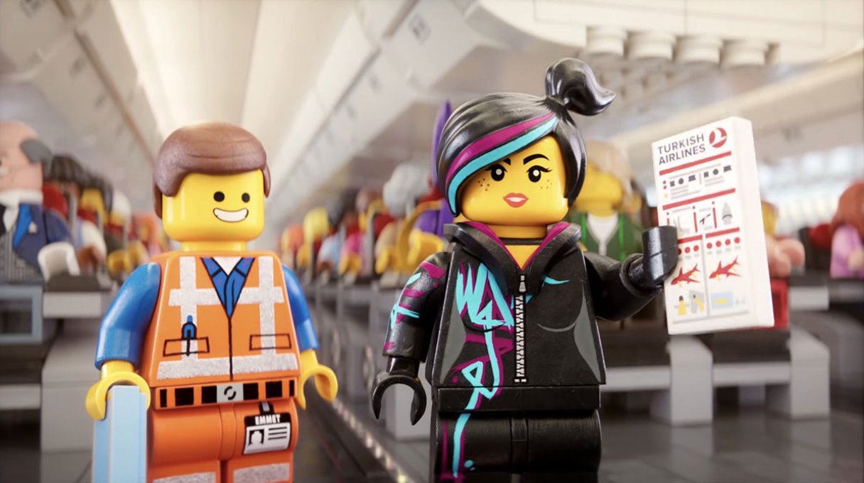 Turkish Airlines safety video with Lego Movie 2 characters