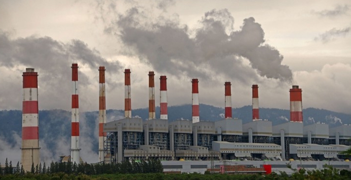 smoke from coal power plant, Industry pollution
